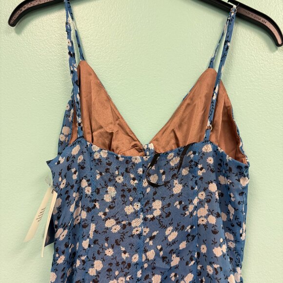 Majorelle quincy midi dress in blue ditsy size xs - Picture 8 of 10